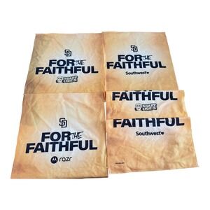 SD Padres Southwest Soapy Joes For The Faithful Promo Rally Towels (Lot of‎ 5)